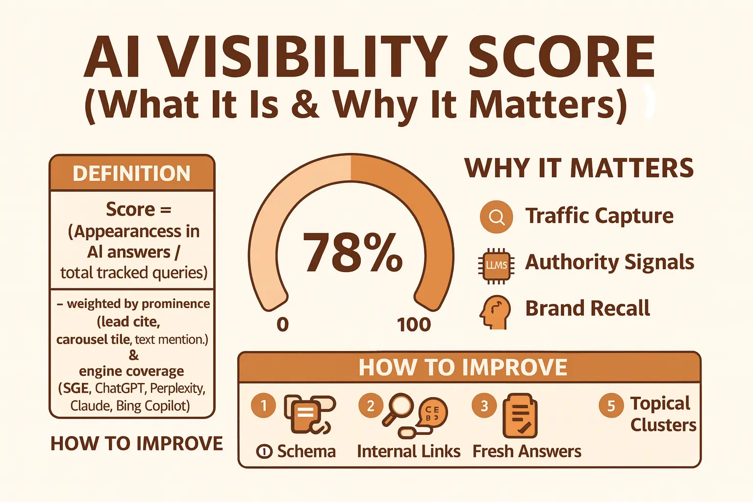 AI visibility KPI dashboard